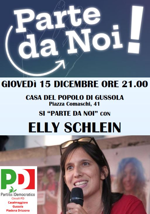 Congresso PD: Giovedì 15 Dicembre 2022 Elly Schlein A Gussola | PARTITO ...